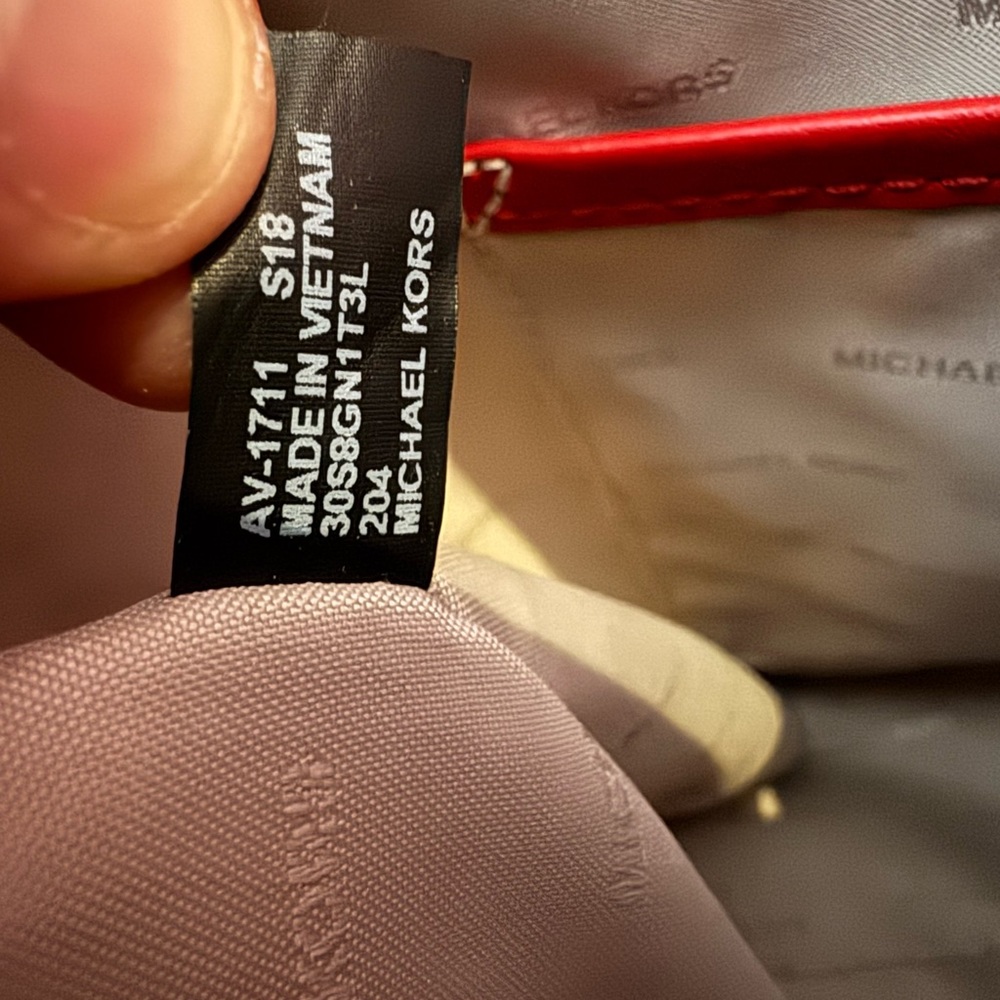 Michael Kors Red‎ Leather Over The Shoulder Purse Women’s Purse/Bag/Whitney Tote - Picture 10 of 10